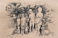 'LEIBESFRÜCHTE', 2003, charcoal on paper