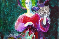 'BUCHENMUTTER', 2018, 30 cm x 20 cm, acrylic and oil on canvas