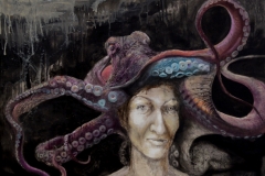 'KOPFGEBURT', 2017, 80 cm x 100 cm, oil on canvas