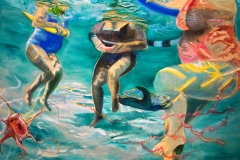 Wasserfresserinnen, Therme, Acryl, unter Wasser, Malerei, Melissa Wagner