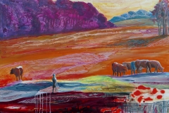 'WEIDWUNDSTARRE' , 2018, 100 cm x 120 cm, oil on canvas