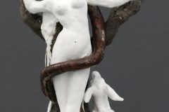 'AN APPLE A DAY...', 2021, clay, porcelain, glaze, 23,5cm x 14,5cm x 14cm