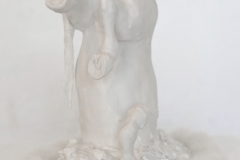 'HUFüberKOPF', 2022, 17cm x 21cm x 15cm, porcelain, merino wool - 2