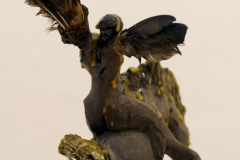'SCHWALBENREQUIEM', 2018, clay, wax, resin.   back