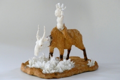 'SEELE STEPPT', 2020, clay, porcelain, glaze.