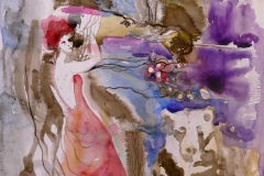 'BÄRSCHWESTER', 2023, 56cm x 42cm, watercolor