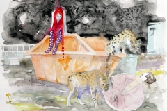 'BLECH LÄCHTERT', 2023, 30cm x 40cm, watercolor