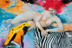 'FROSCHKÖNIGDIALOG', 2010, 46 cm x 55 cm, watercolor