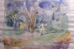 'GEISTLEICHT', 2022, 50cm x 65cm, watercolor