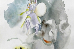 'HERZGALOPP', 2023, 40cm x 30cm, watercolor