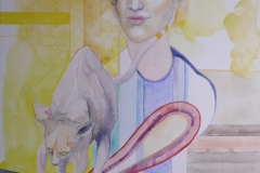 'INSTINKT LODERT', 2021, 120cm x 80cm, watercolor