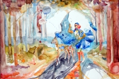 'KINDHEITSWALD', 2013, 42 cm X 56 cm, watercolor