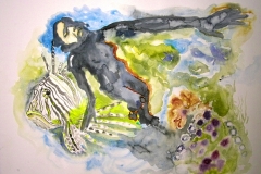 'LASS UNS EIN MEER BEHAUSEN', 2008, 46 cm x 55 cm, watercolor