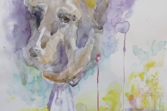 'SCHLUPFKOPF', 2022, 40cm x 30cm, watercolor