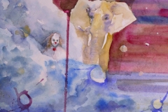 'SEELENNEBEL',  2024, 40cm x 30cm, watercolor