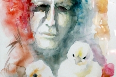 'SEELENRANDFLAUM', 2023, 35cm x 27cm, watercolor