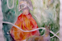 'SPÜRT MOMENT', 2022, 65cm x 50cm, watercolor