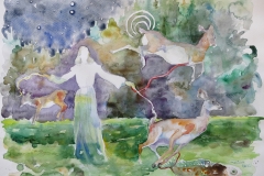 'WACHSINN', 2022, 30cm x 40cm, watercolor