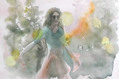 'WALDSCHWUNG', 2023, 30cm x 40cm, watercolor