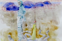 'WARTESTEIFE', 2023, 48cm x 35cm, watercolor