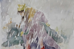 'WELT STÜRMT - II', 2022, 35cm x 27cm, watercolor