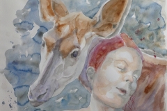 'ZARAFA', 2021, 30cm x 40cm, watercolor