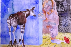 'ZWIEGEMURMEL', 2024, 30cm x 40cm, watercolor