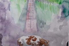 'geWALDsam', 2021, watercolor, 35cm x 27cm