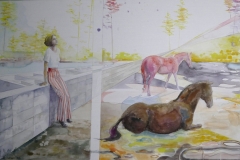 'MOMENT SCHNAUBT', 2021, 80cm x 120cm, watercolor